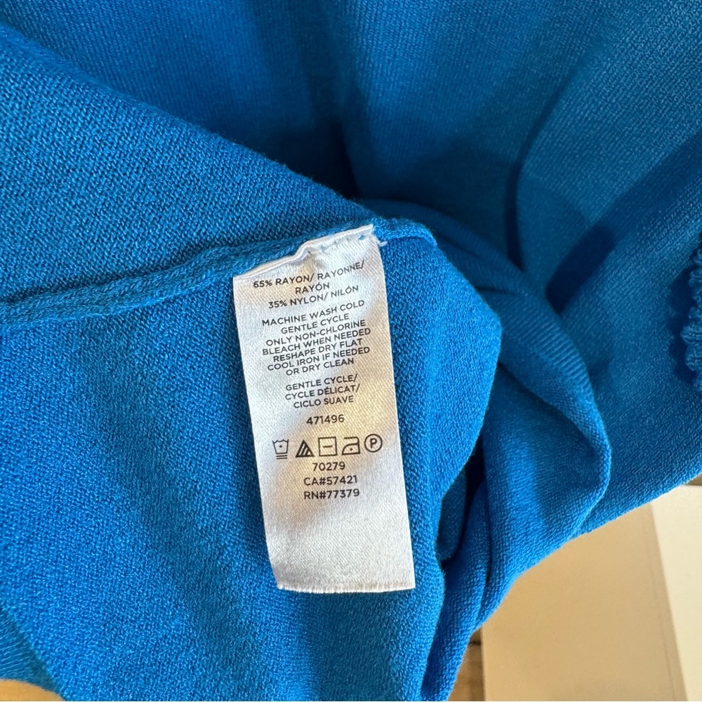 Ann Taylor Blue Ruffled Sleeveless Tank Top - Picture 4 of 4